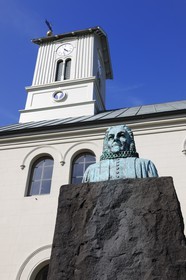 Iceland, Reykjavik, the cathedral Domkirkjan