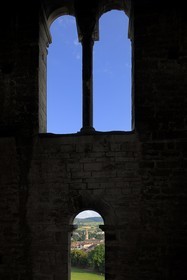 France, Saône et Loire (71), Cluny, église Saint-Marcel depuis le clocher de l'eau bénite dans l'ancienne abbaye