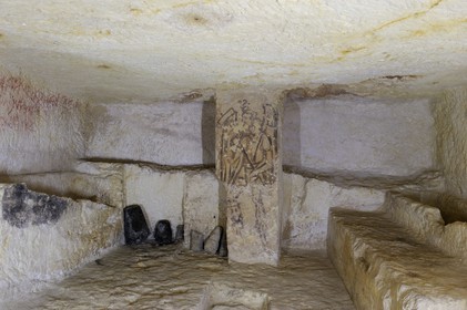 Italy, Lazio, Province of Viterbo, Tarquinia, Ancient Etruscan necropolis Monterozzi (Necropoli dei Monterozzi) listed as World Heritage by UNESCO, Tomb 5636