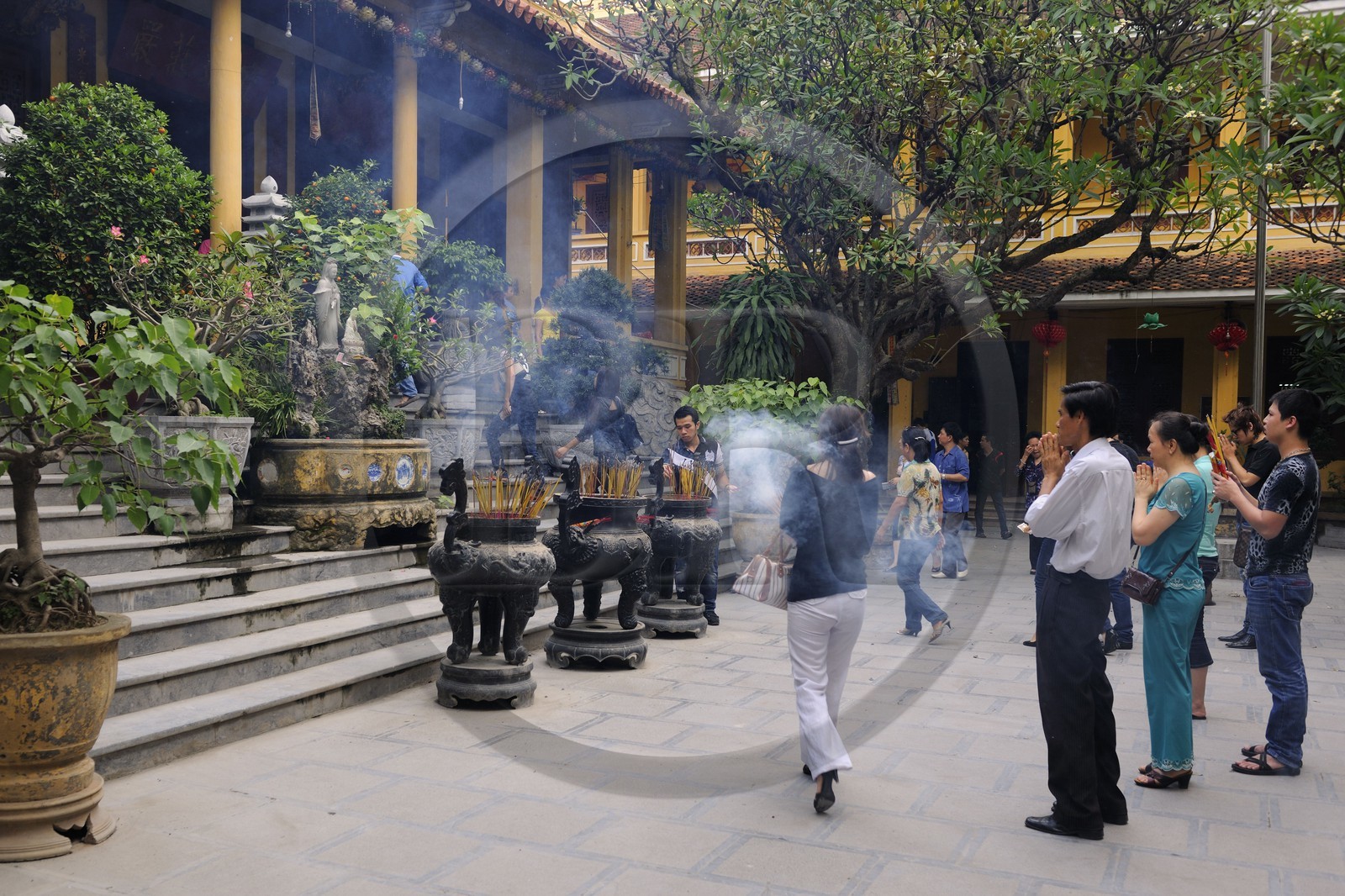 Vietnam, Hanoï, pagode des Ambassadeurs (Chua Quan Su) siège officiel de bouddhisme à Hanoï