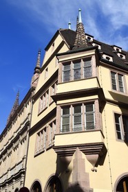 France, Bas-Rhin (67), Strasbourg, vieille ville classée au Patrimoine Mondial de l'UNESCO, immeuble Renaissance (1546), ancienne Poêle des boulangers au 22 rue des Serruriers