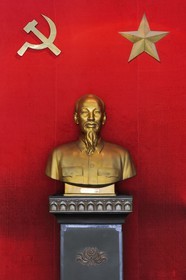 Vietnam, Hanoï, le musée de l'armée, buste de Ho Chi Minh