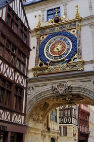 France, Seine-Maritime, Rouen, the Gros Horloge is an astronomical clock dating back to the 16th century