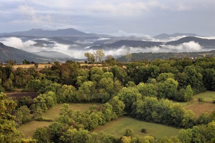 France, Haute-Loire (43), Polignac, la haute vallée de la Loire à l'Ouest du Puy en Velay