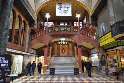 Czech Republic, Prague, historical centre listed as World Heritage by UNESCO, New Town (Nove mesto), shopping arcade of Lucerna Palace