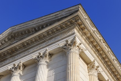 France, Gard (30), Nimes, la Maison Carrée, ancien temple romain du Ier siècle avant JC, Musée d'Art Contemporain