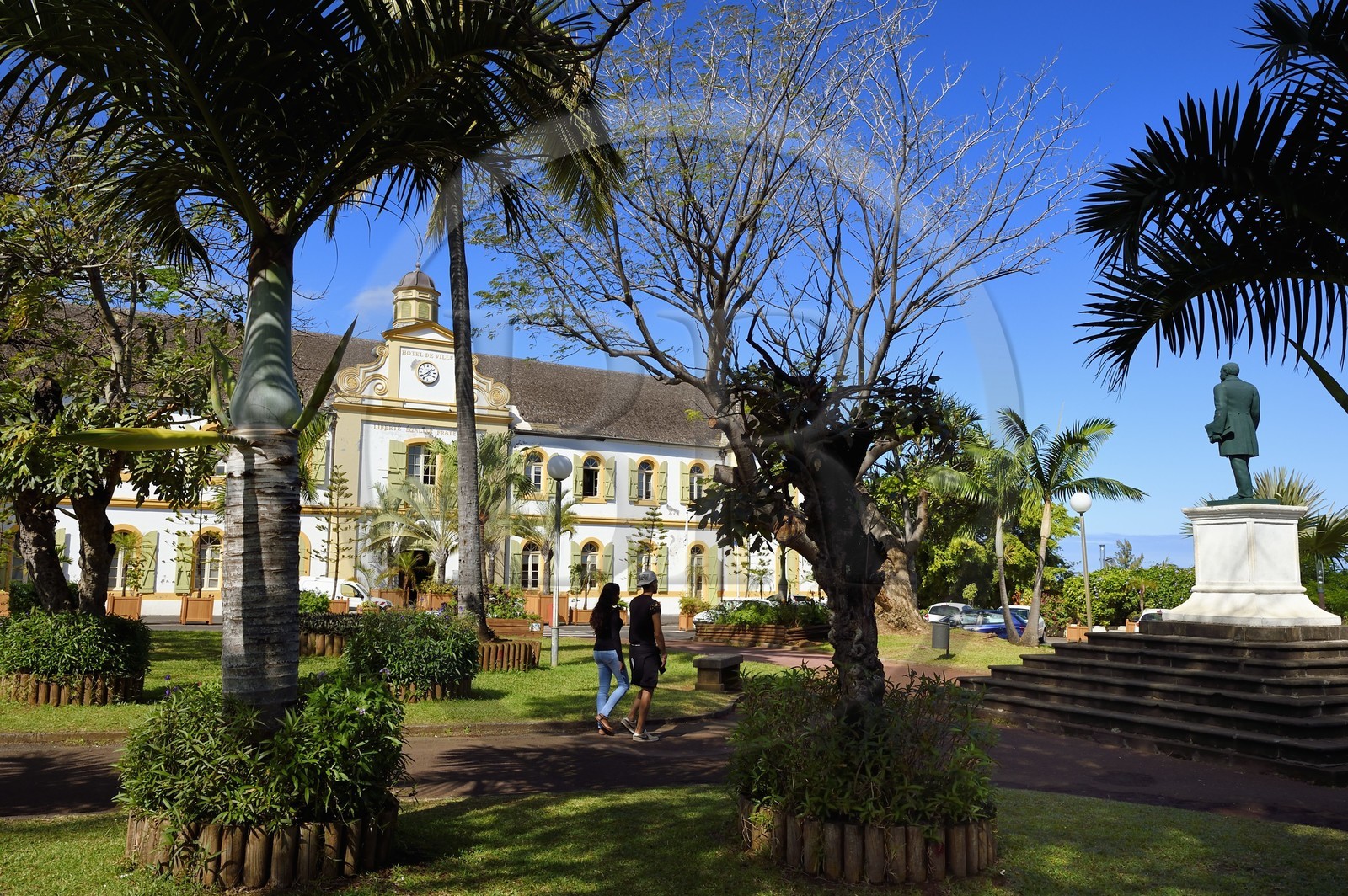 France, Ile de la Reunion, ville de Saint-Pierre, la mairie, ancien batiment de la Compagnie des Indes orientales France, Ile de la Reunion, ville de Saint-Pierre, la mairie, ancien batiment de la Compagnie des Indes orientales