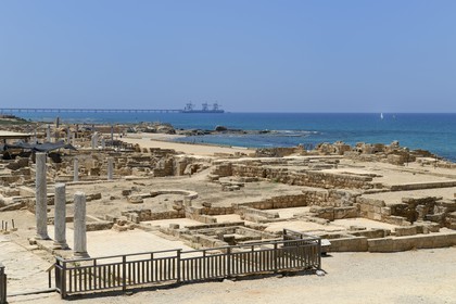 Israel, Haifa District, Caesarea (Caesarea Maritima), ruins of Caesarea