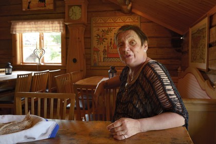 Suède, comté de Dalécarlie, région de Leksand, Tällberg, la chanteuse et actrice Birgit Carlstén