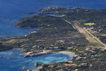 France, Corse du Sud, Bonifacio, Cavallo Island (aerial view)