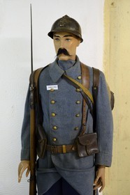 France, Moselle (57), Veckring, Ligne Maginot, forteresse du Hackenberg, soldat de la première guerre mondiale, poilu