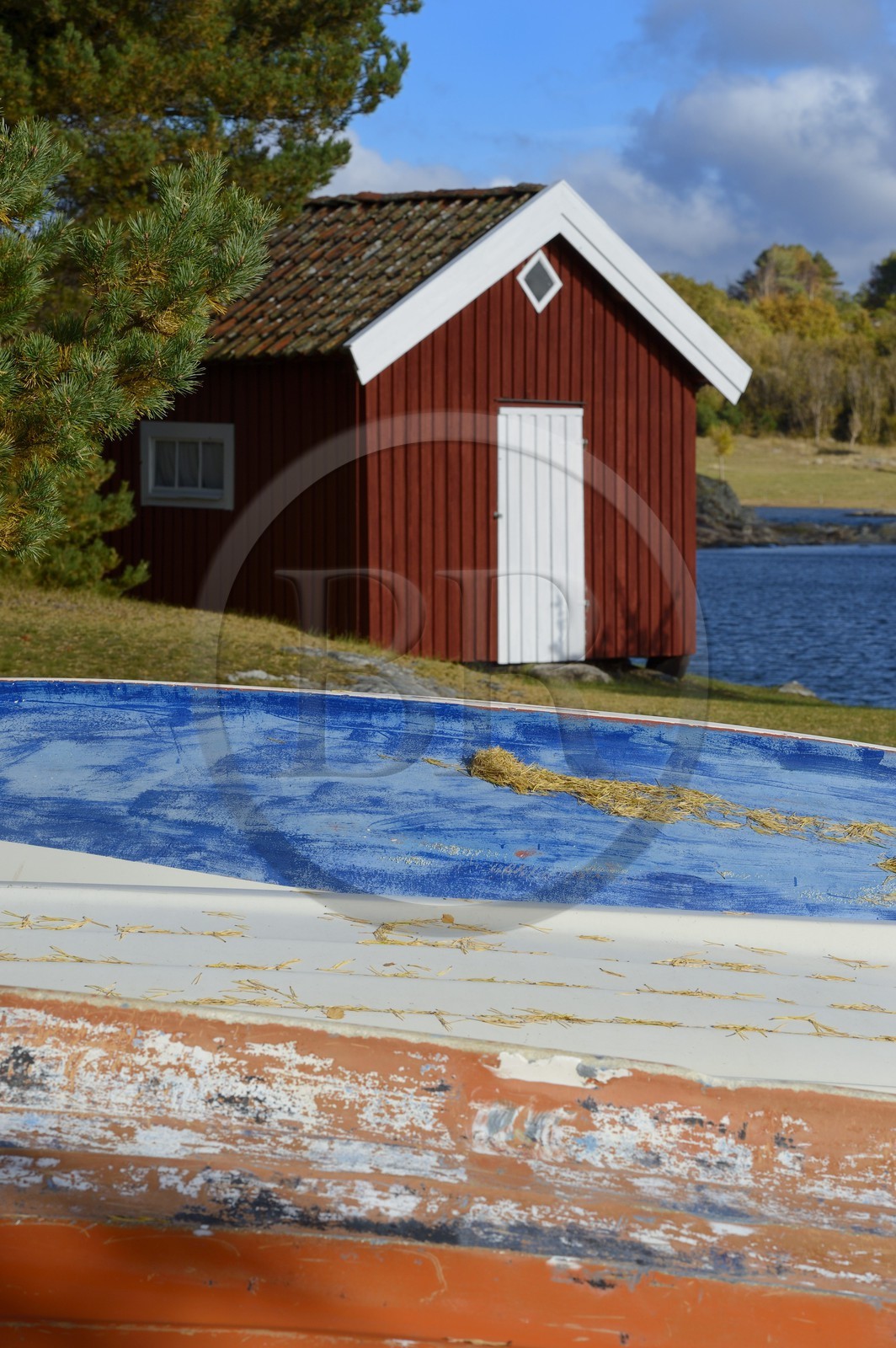 Suède, Västra Götaland, Iles Koster, Sydkoster, jetée de Bergdalen