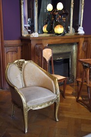 France, Meurthe-et-Moselle, Nancy, Ecole de Nancy Museum in the former estate of Eugene Corbin, Louis Majorelle armchair