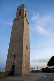 France, Finistère, Brest, the Pink Tower built by the American Battle Monuments commemorating the welcome of the people of Brest to the American soldiers of the First World War
