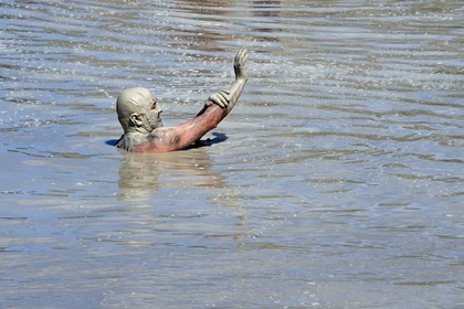 Italy, Sicily, Aeolian Islands, listed as World Heritage by UNESCO, Vulcano Island, sulphurous mud baths on the coast