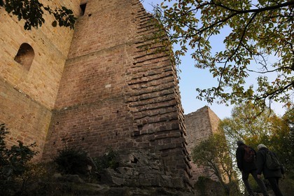 France, Haut Rhin, the three donjons of Eguisheim in the Vosges Massif