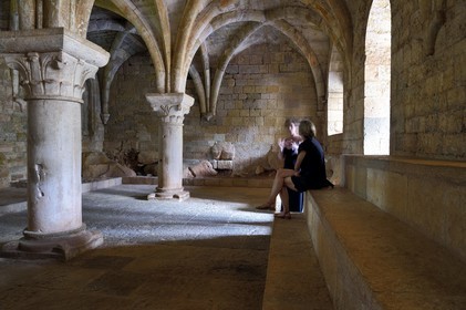 France, Var, the Thoronet cistercian abbey, the cloister chapter house