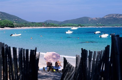 France, Corse du Sud, Palombaggia Beach in the South of Porto Vecchio