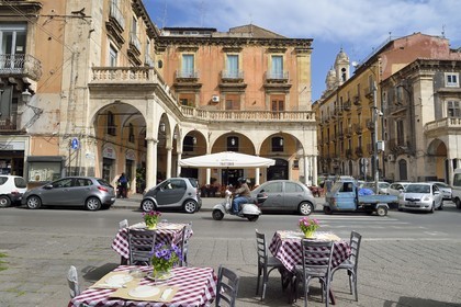 Italie, Sicile, Catane, ville baroque classée au Patrimoine Mondial de l'UNESCO, piazza Mazzini