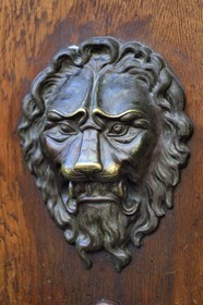 France, Bas Rhin, Strasbourg, old town listed as World Heritage by UNESCO, former mansion of the Zorn of Bulach, portal detail