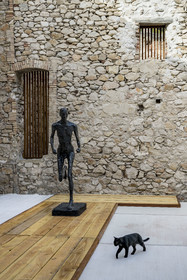 France, Bouches du Rhone, Marseille, Goudes district, La Friche de l'Escalette in the ruins of an old lead processing plant, sculptures by the artist Germaine Richier, the Runner