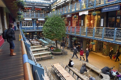 United Kingdom, London, Soho district, Carnaby Street, Kingly Court, foodie destination, bars, restaurants, terraces