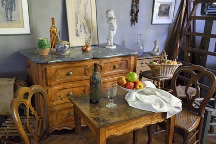 France, Bouches-du-Rhône (13), Aix en Provence, Atelier de Paul Cézanne sur la colline des Lauves avec le mobilier et les accessoires dont il se servait, mention obligatoire