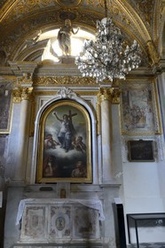 France, Corse du Sud, Ajaccio, Cathedral of Our Lady of the Assumption (Santa Maria Assunta cathedral), Delacroix painting in the chapel of the Madonna del Pianto