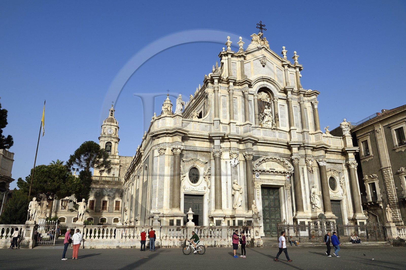 Italy, Sicily, Catania, Baroque city listed as UNESCO World Heritage, Piazza del Duomo, Duomo di Sant 'Agata (St. Agatha Cathedral)