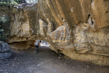 France, Bouches-du-Rhône (13), Aix en Provence, plateau de Bibemus, les carrières de Bibemus qui ont inspirées de nombreuses toiles de Cézanne