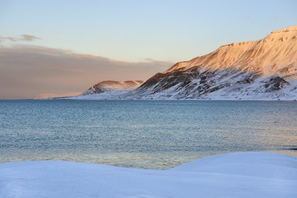 Norvège, Svalbard, Spitzberg, Longyearbyen, Adventfjorden