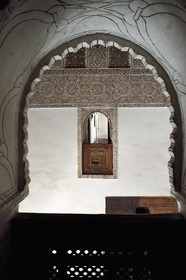 Morocco, High Atlas, Marrakech, Imperial city, Medina listed as World Heritage by UNESCO, Ali Ben Youssef Medersa (Koranic school) housed once 900 students and teachers