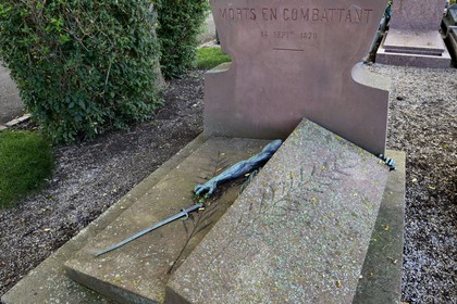 France, Haut Rhin, Colmar, the tomb of the national guards in the Ladhof cemetery by Auguste Bartholdi