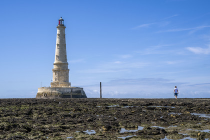 France, Gironde, Verdon sur Mer, lighthouse of Cordouan, listed as World Heritage by UNESCO, and his keeper Benoit Jenouvrier