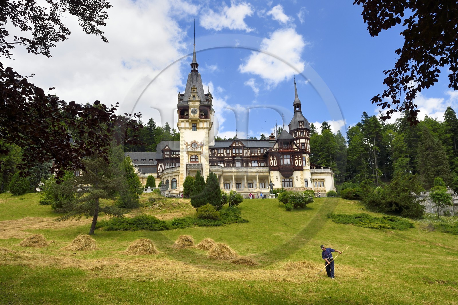 Roumanie, Valachie, Sinaia, château de Peles ancienne résidence royale édifiée de 1875 à 1883 pour le roi Carol Ier de Roumanie