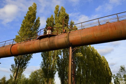 France, Moselle, Fensch Valley, Uckange steel mill, Blast furnace U4 park