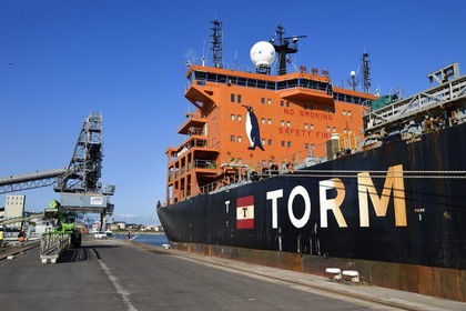 France, Charente-Maritime (17), La Rochelle, le Port Atlantique La Rochelle, port de commerce, quais dépendant de la société Sica Atlantique, tanker transportant des produits pétroliers