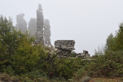 France, Haute Corse, Vivario, Vizzavona pass, ruins of the fort of Vizzavona also called Fort De Vaux