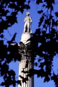 Royaume-Uni, Londres, la colonne de Nelson à Trafalgar Square