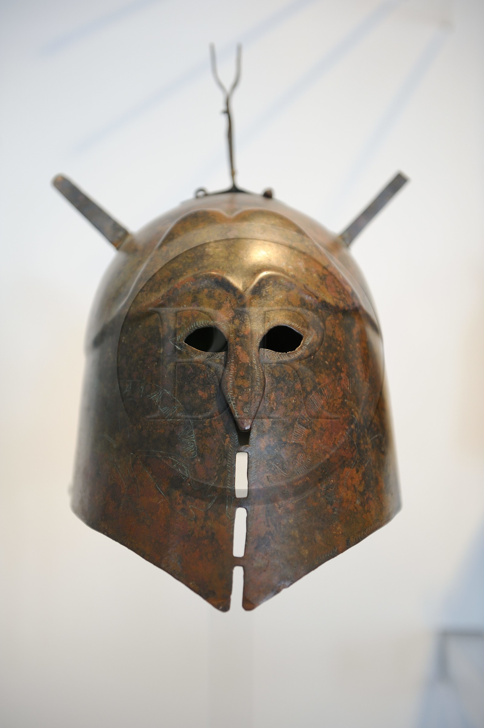 Suisse, Bâle, Musée des antiquités Antikenmuseum Basel und Sammlung Ludwig, casque grec d'Apuli