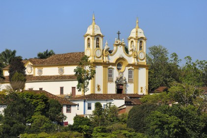 Brésil, Etat du Minas Gerais, Tirandentes, Matriz de Santo Antonio, église Saint-Antoine (Route de l'or, Estrada Real)