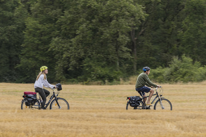 France, Maine-et-Loire, Loire valley listed as World Heritage by UNESCO, Saumur towards Saint-Hilaire, bicycle journey