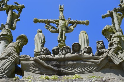 France, Finistere, Pleyben, the calvary in the Parish close (enclos paroissial)
