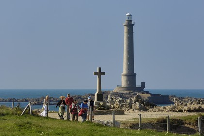 France, Manche, Cotentin, Cap de la Hague, small port of Goury, the lighthouse