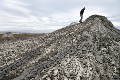 Azerbaijan, Gobustan, Gobustan National Park, Mud volcanoes