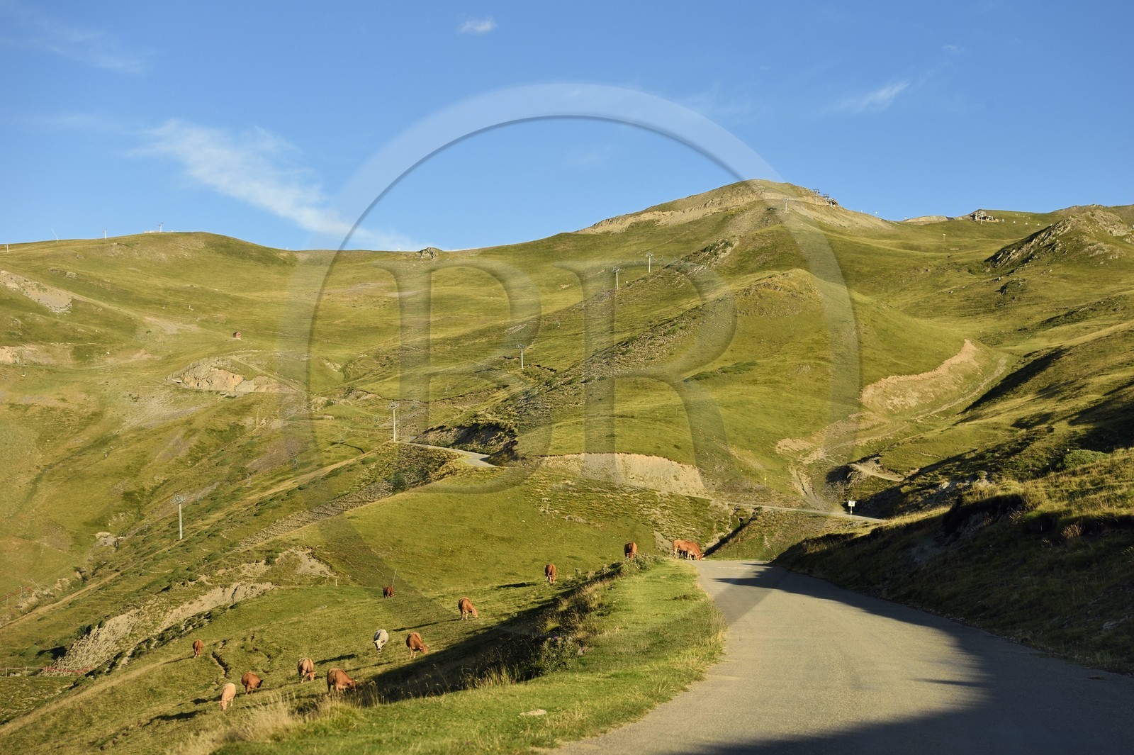 France, Hautes-Pyrénées (65), Saint-Lary-Soulan, route qui monte au col de Portet
