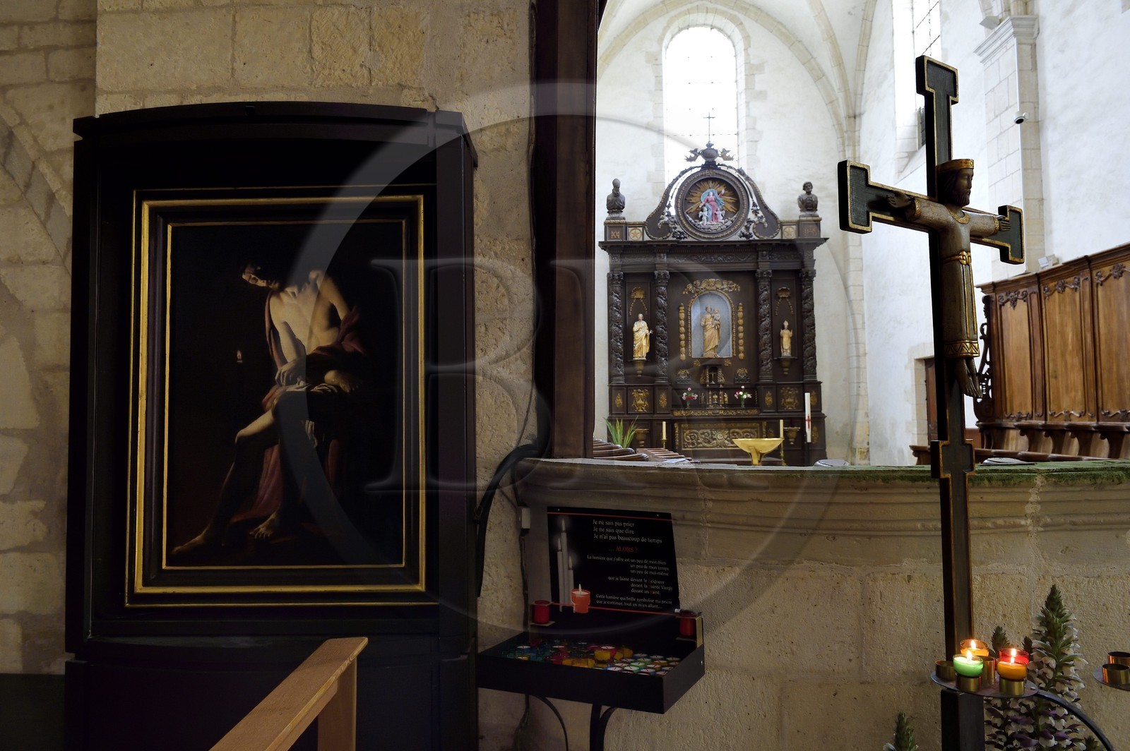 France, Dordogne, Perigord Blanc, Chancelade Romanesque abbey