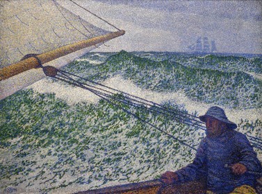 France, Paris (75), le musée d'Orsay, L'homme à la barre (1892) de Théo Van Rysselberghe
