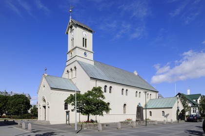 Iceland, Reykjavik, the cathedral Domkirkjan