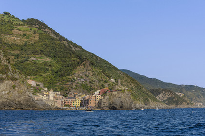 Italy, Liguria, Cinque Terre National Park listed as World Heritage by UNESCO, village of Vernazza